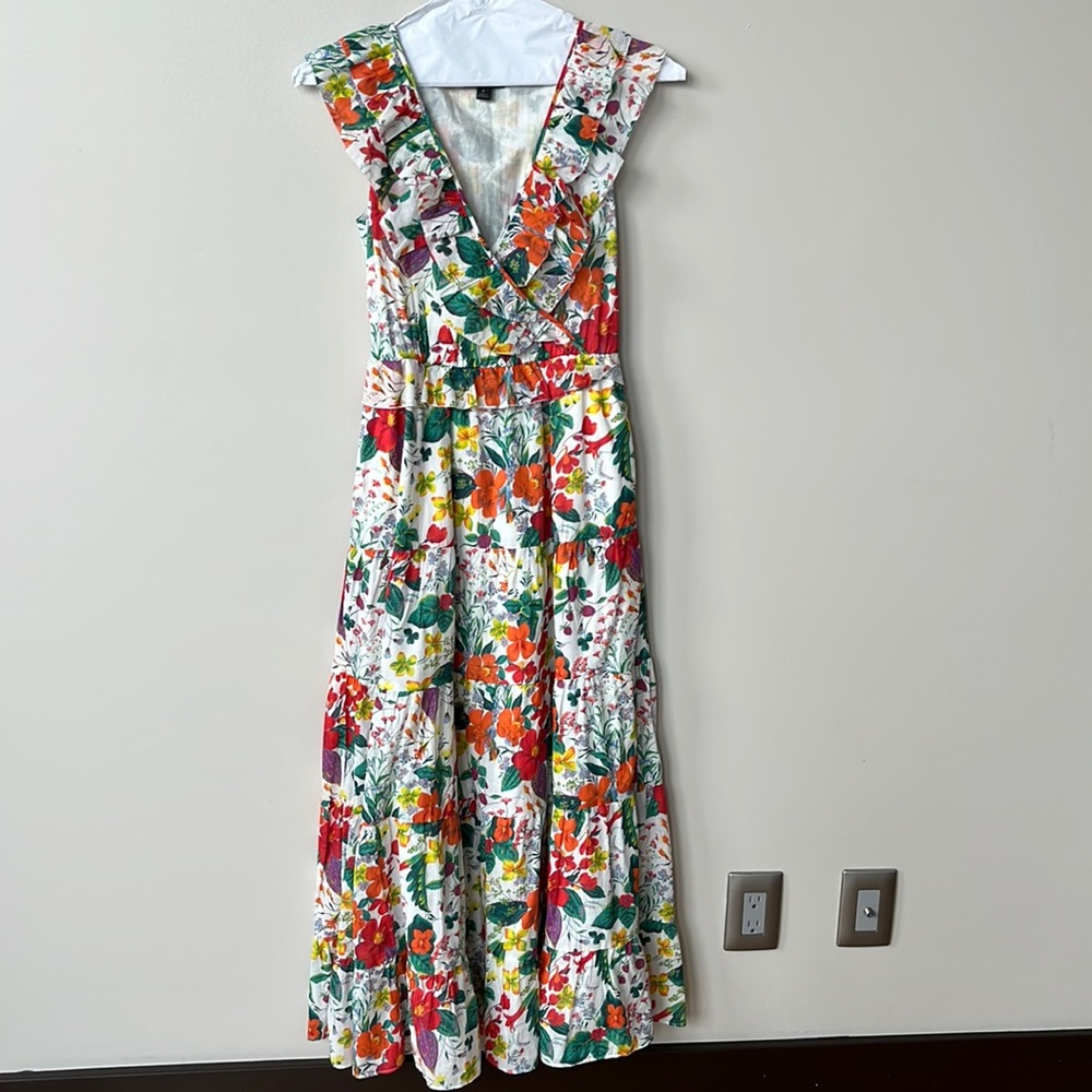 JCrew Botanical Maxi Dress size 2